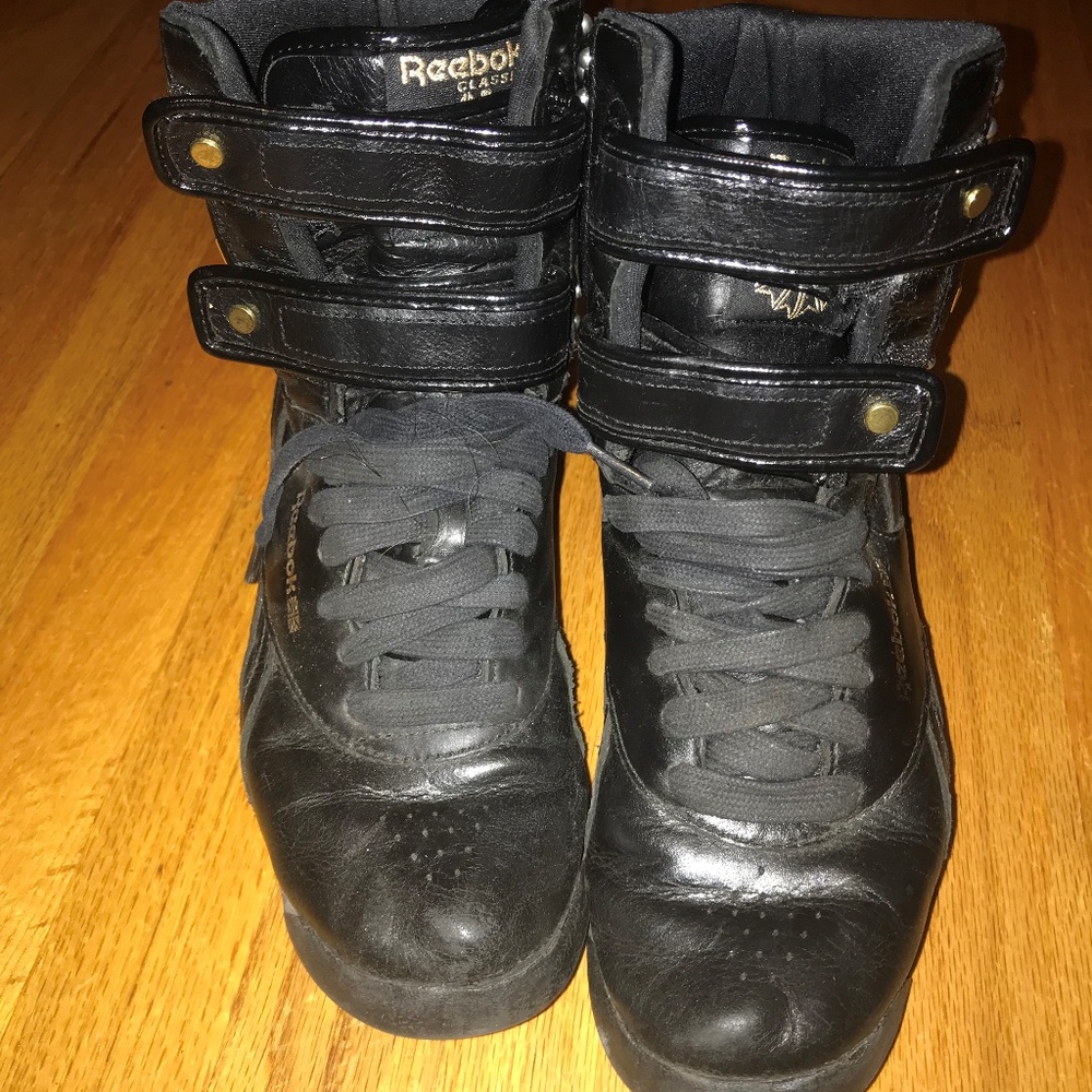 Black Studded High Top Reeboks